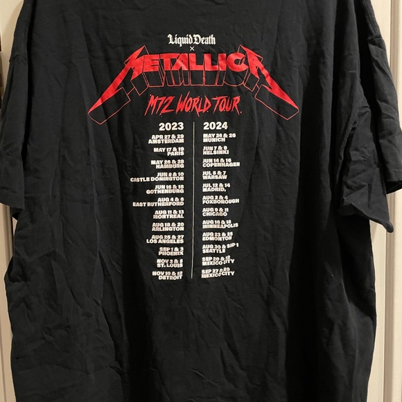 Metallica Liquid Death M72 World Tour Concert tee. Size 4XL. Murder your thirst - Picture 14 of 15